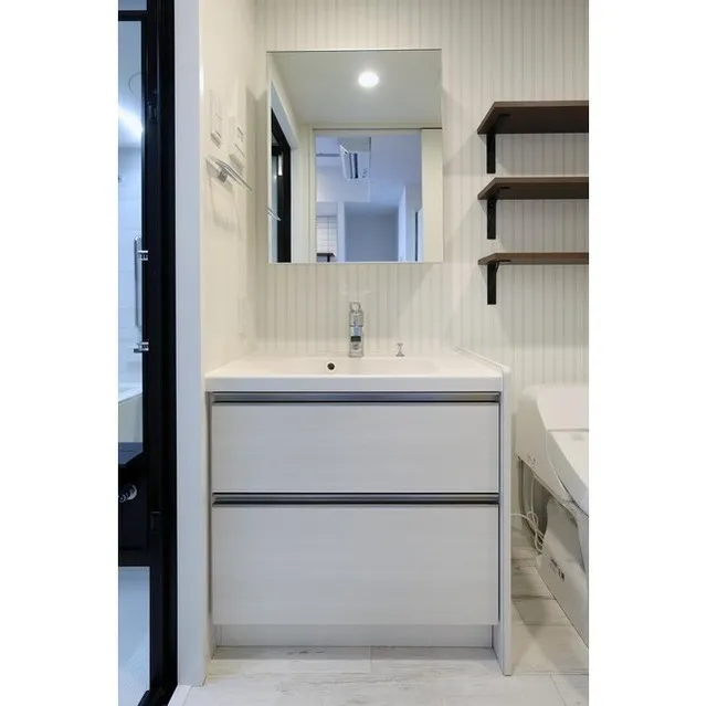 HF Ueno Residence EAST - Interior - ["Mirror", "Cabinetry", "Sink"]