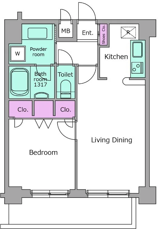 Residia Shinkawa  - Floor Plan - ["White", "Diagram", "Plan"]