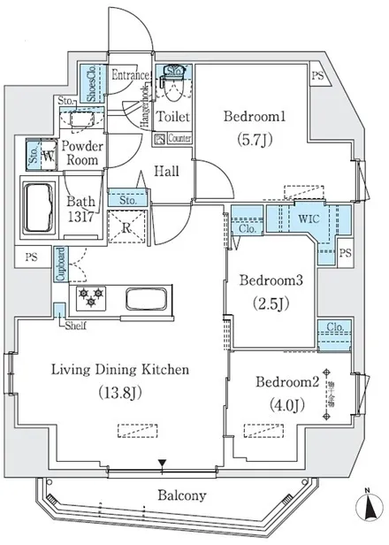 Prime Bliss Shin-Okachimachi - Floor Plan - ["Plan", "Diagram", "Floor plan"]