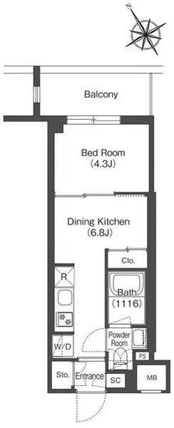 Comforia Liv Itabashi - Floor Plan - []