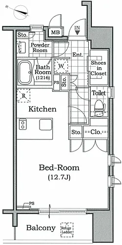 Residia Bunkyo Honkomagome - Floor Plan - ["Schematic", "Rectangle", "Font"]