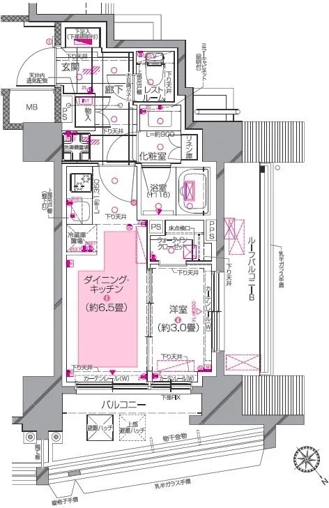 Pierce Kakinokizaka - Floor Plan - ["White", "Schematic", "Plan"]