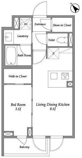 La Perla Ichigaya-Sadoharacho - Floor Plan - ["White", "Diagram", "Plan"]