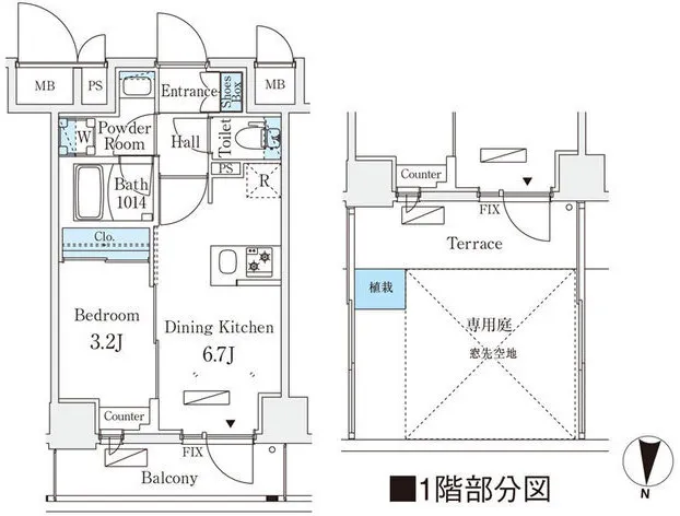 Reterrace Sumiyoshi - Floor Plan - ["Diagram", "Plan", "Technical drawing"]