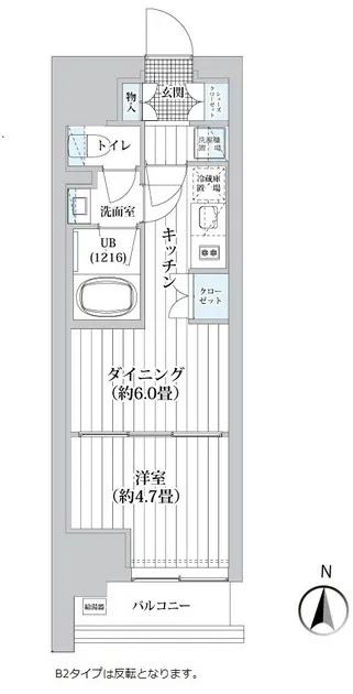 Lions Forsia Kiyosumi Shirakawa - Floor Plan - ["Rectangle", "Font", "Parallel"]