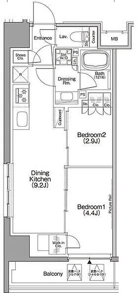 The Park Habio Honjo Azumabashi - Floor Plan - ["Diagram", "Technical drawing", "Plan"]