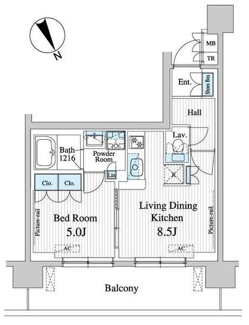 Pleno Kiyosumi Teien - Floor Plan - ["Rectangle", "Font", "Slope"]