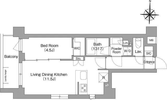 Comforia Liv Nagafukucho - Floor Plan - ["Diagram", "Floor plan", "Technical drawing"]