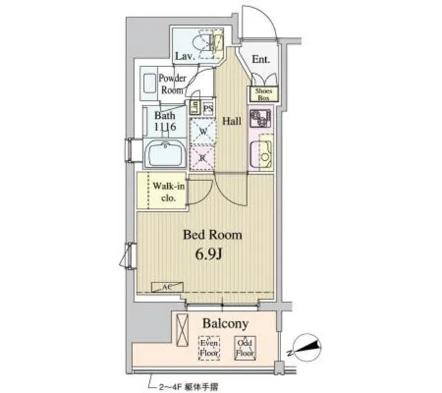 Parknade Fit Shintomicho - Floor Plan - ["Floor plan", "Plan", "Diagram"]