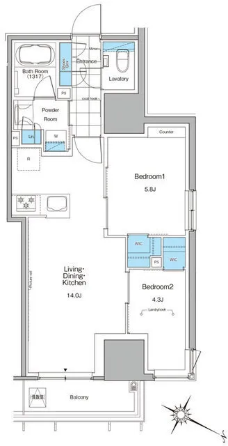 Lefon Progre Kita-Shinjuku - Floor Plan - ["Floor plan", "Plan"]