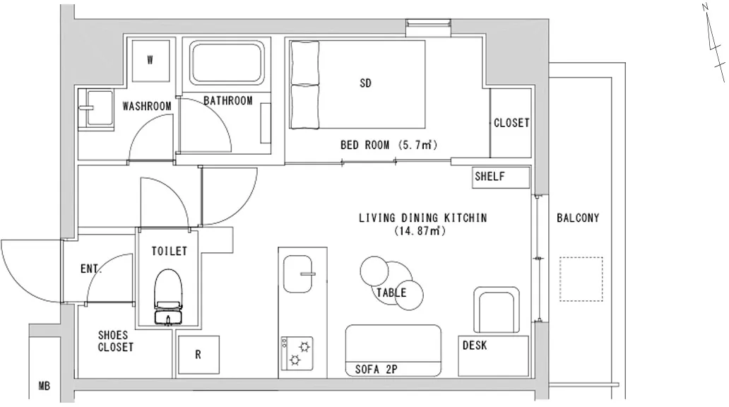 Hmlet Monzen-Nakacho II - Floor Plan - []