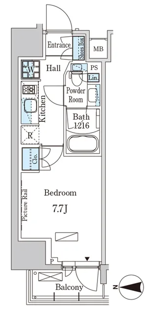 Park Axis Iriya - Floor Plan - ["Rectangle", "Font", "Parallel"]