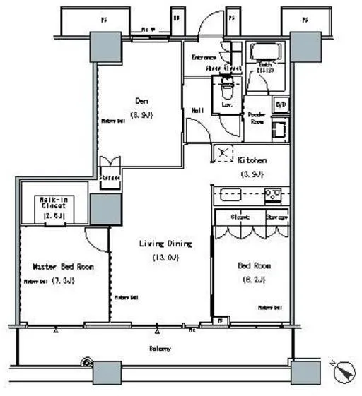 The Tokyo Towers Midtower - Floor Plan - ["White", "Plan", "Diagram"]