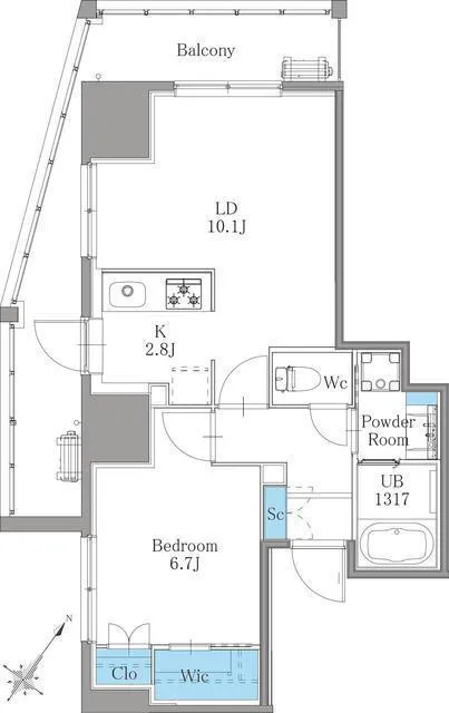 Minamiazabu Sendaizaka Residence - Floor Plan - ["White", "Plan", "Diagram"]