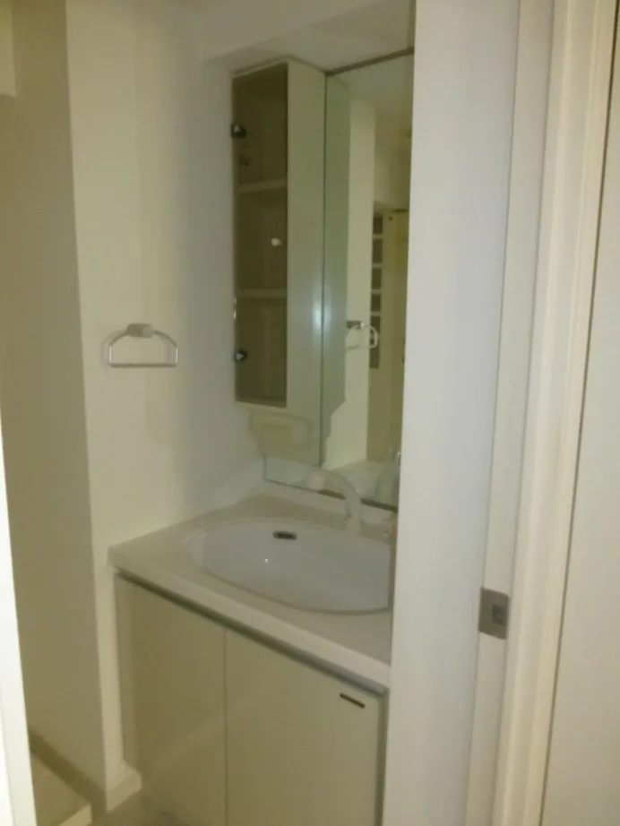 Residia Mitsukoshimae - Interior - ["Mirror", "Sink", "Bathroom sink"]