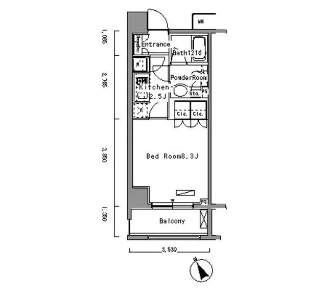 Park Axis Monzen-Nakacho - Floor Plan - ["Floor plan", "Diagram", "Auto part"]