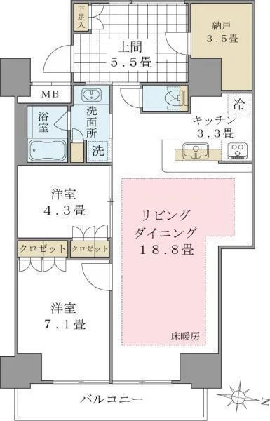 Brillia Ist Shinonome Canal Court - Floor Plan - ["Diagram", "Floor plan", "Plan"]