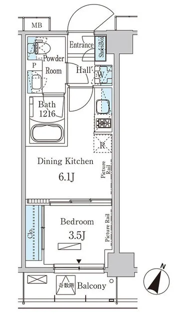 Park Axis Otsuka South Residence - Floor Plan - ["Rectangle", "Font", "Map"]