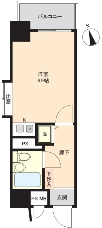 Lions Mansion Asakusa Gongi Bridge - Floor Plan - ["Apartment", "Wood flooring"]