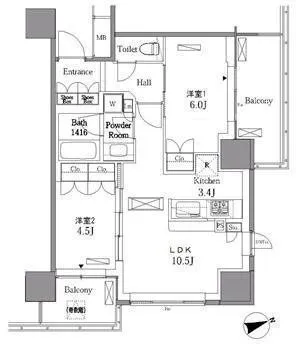 RESIDIA Tower Meguro Fudomae - Floor Plan - ["Diagram", "Plan", "Floor plan"]