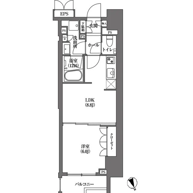 HAMACHO APARTMENTS - Floor Plan - ["Rectangle", "Schematic", "Parallel"]