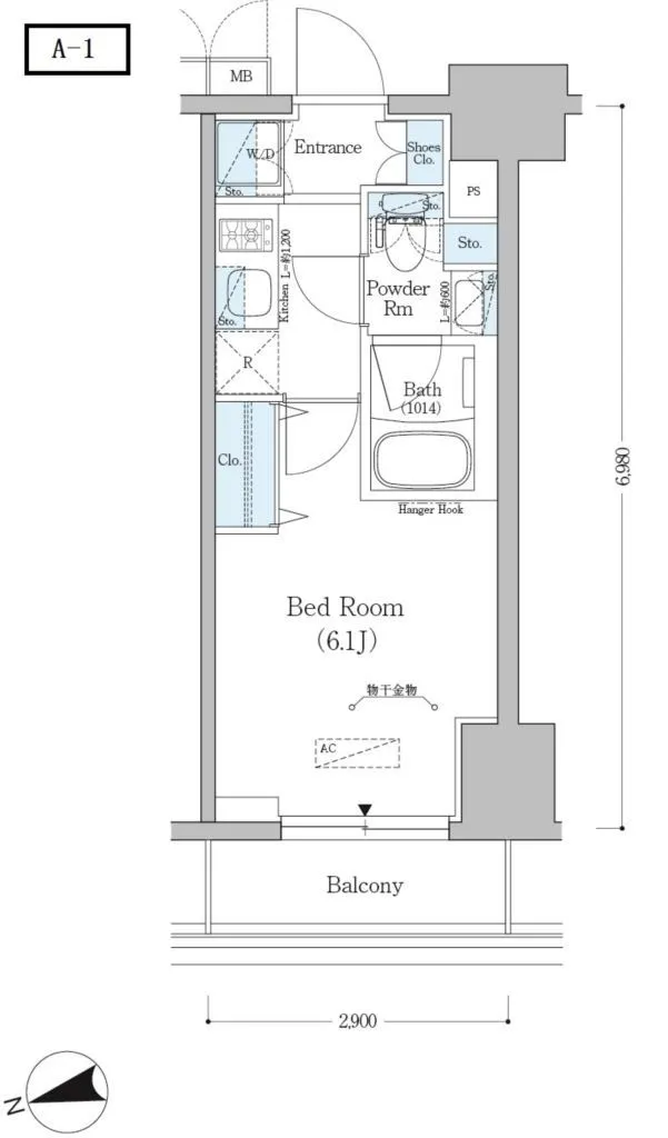 Urbanex Togoshi - Floor Plan - ["Rectangle", "Parallel", "Font"]