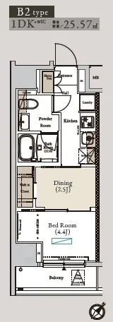 Urban Core Tsukishima - Floor Plan - ["Map", "Rectangle", "Line"]