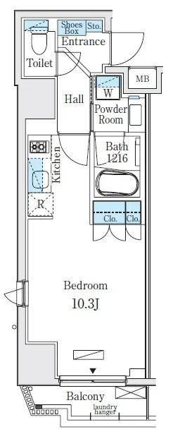 Grace Court Iwamotocho - Floor Plan - ["Rectangle", "Font", "Parallel"]