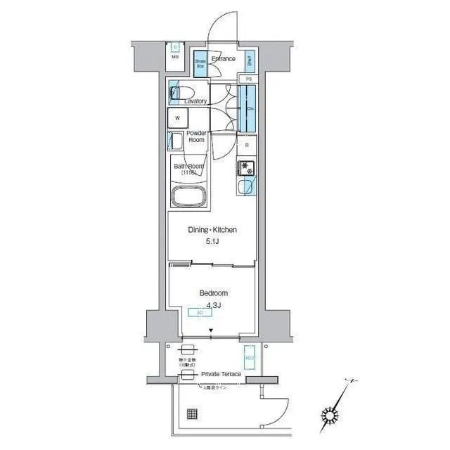 Predia Court Morishita Terrace - Floor Plan - ["Slope", "Rectangle", "Schematic"]