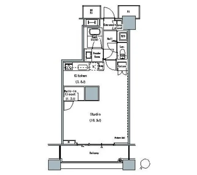 The Tokyo Towers Midtower - Floor Plan - ["White", "Line", "Parallel"]