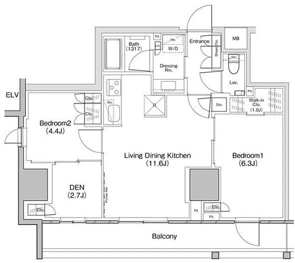 The Park Habio Itabashi Kuyakusho-mae - Floor Plan - ["Product", "Rectangle", "Schematic"]
