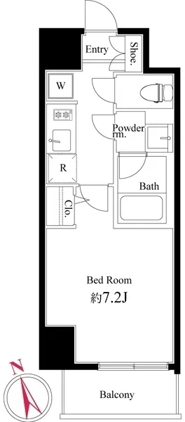 Harmony Residence Asakusa # 002 - Floor Plan - []