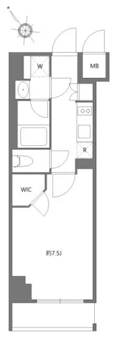 KDX Residence Toyosu - Floor Plan - ["White"]