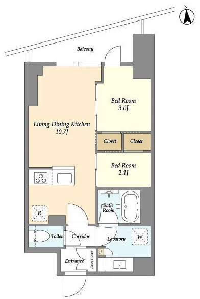 Comforia Takenotsuka East - Floor Plan - ["White", "Diagram", "Plan"]