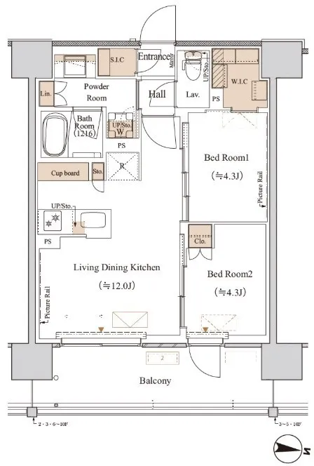 Blanchiesta Kiba - Floor Plan - ["White", "Diagram", "Plan"]