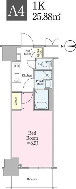 Cross Residence Iidabashi - Floor Plan - []