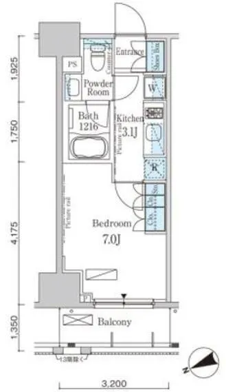 Park Axis Asakusa Kuramae - Floor Plan - []