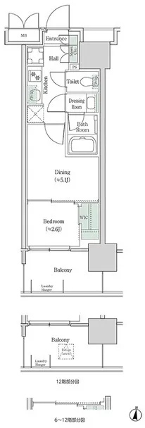 Brookside Residence Kiba - Floor Plan - ["Diagram", "Plan"]