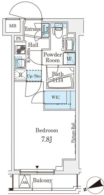 Asyl Court Yamanote Dozaka - Floor Plan - ["Rectangle", "Parallel", "Font"]