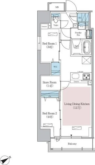 Urbanex Asakusabashi Front - Floor Plan - ["Plan", "Diagram", "Floor plan"]