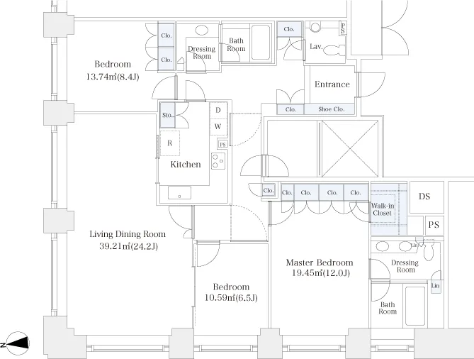La Tour Shibakoen - Floor Plan - ["White", "Plan", "Diagram"]