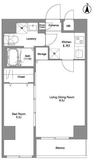 Comforia Kita-Ikebukuro - Floor Plan - ["Rectangle", "Line", "Font"]