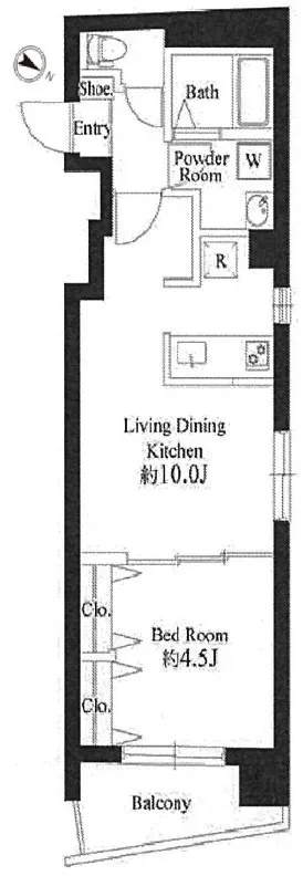 Luminous Nishi-Nippori - Floor Plan - ["White", "Diagram", "Plan"]