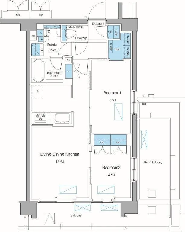 Le Fone Progre Takadanobaba North - Floor Plan - ["White", "Plan", "Floor plan"]