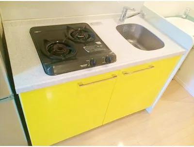 Presence Shinjuku Gyoenmae Ultimate - Interior - ["Yellow", "Kitchen Sink", "Major appliance"]