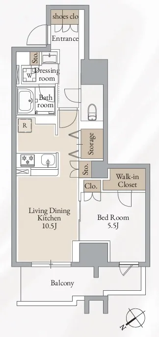 Cross Residence Takadanobaba - Floor Plan - ["Rectangle", "Schematic", "Map"]