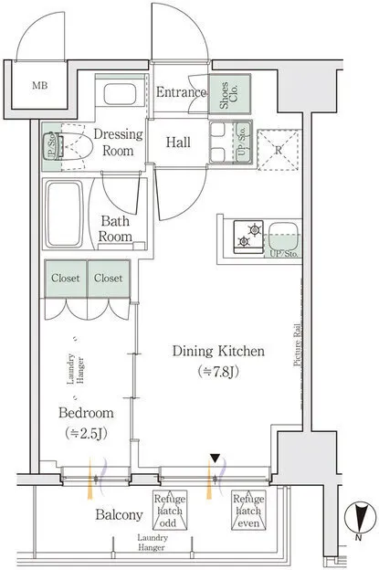 One Roof Residence Kameido - Floor Plan - ["White", "Diagram", "Plan"]