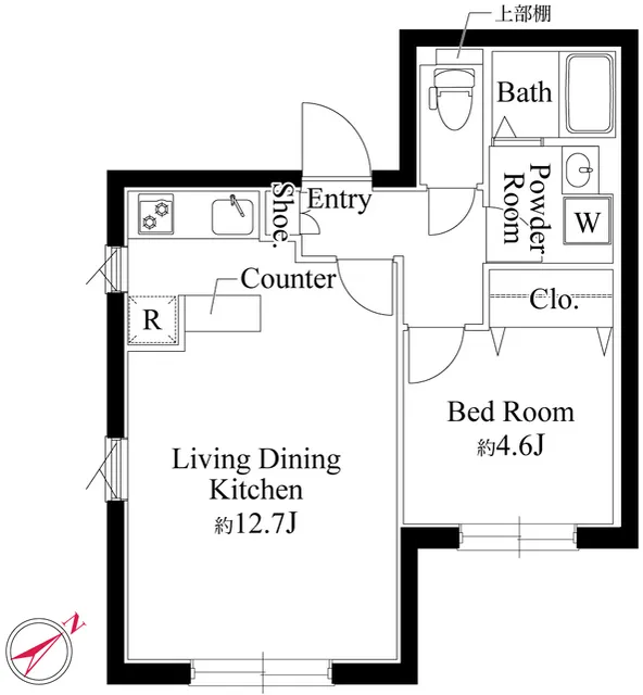 Gran Paseo Ookayama II - Floor Plan - ["White", "Sink", "Floor plan"]