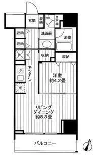 Cross Residence Shirokane Takanawa - Floor Plan - ["Floor", "Apartment", "Tile Flooring"]