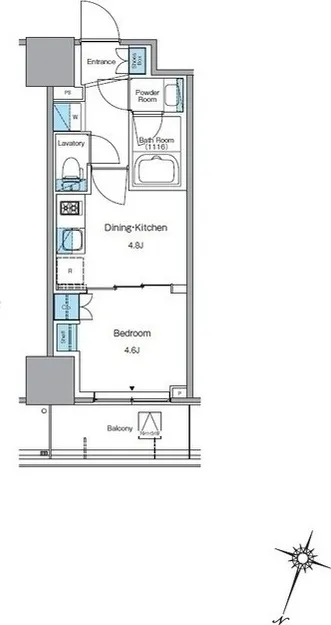 LEFONT PROGRESS SHIBUYA HILLTOP - Floor Plan - ["Rectangle", "Slope", "Font"]